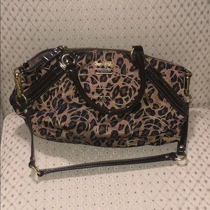 Leopard Print Coach Purse Medium